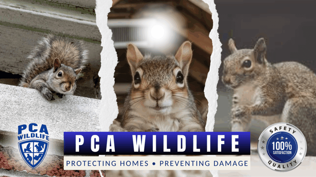 PCA Wildlife protecting homes from squirrels in your attic – prevention, safety, and damage control.