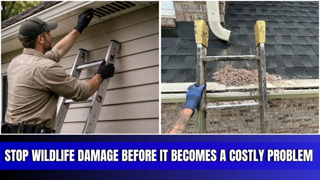 Wildlife exclusion inspection in Charlotte NC to prevent roof and attic damage from nuisance animals.