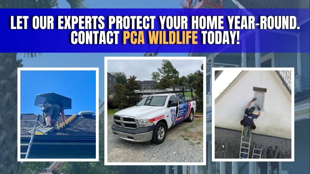 PCA Wildlife technicians providing year-round wildlife removal and exclusion services in Charlotte NC.